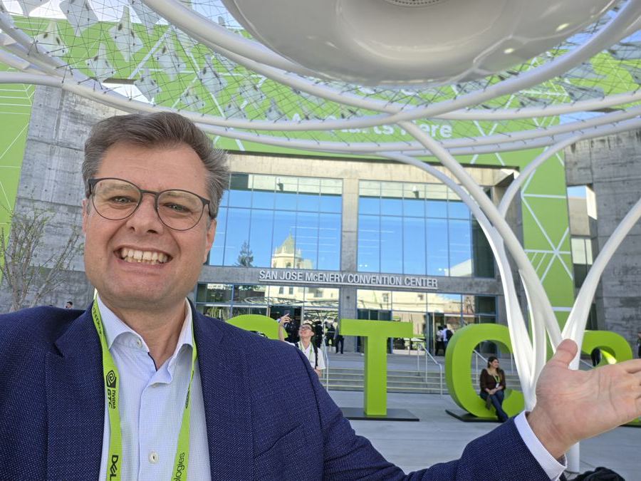 Przemek Tomczak outside NVIDIA GTC in San Jose